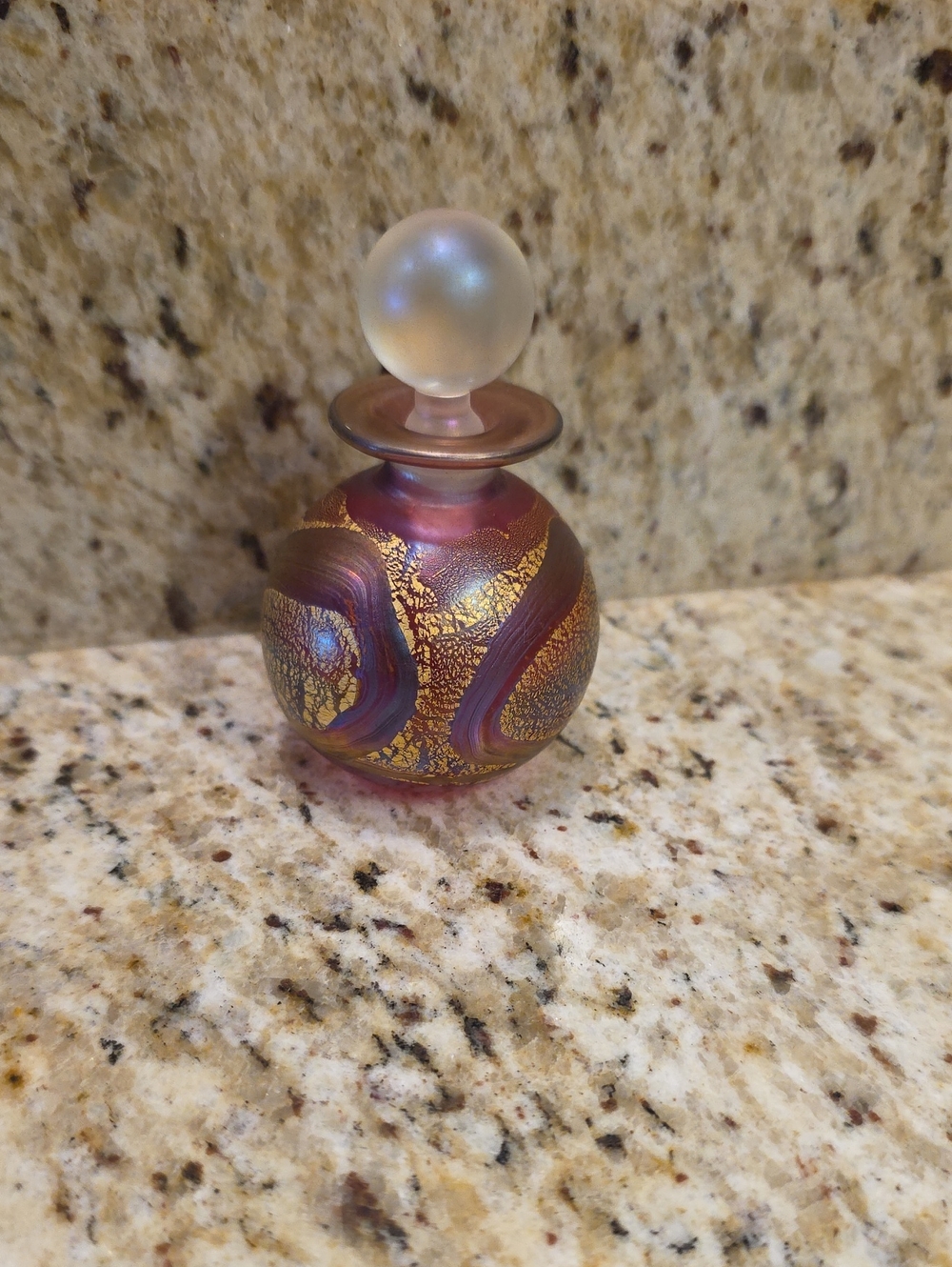 Isle of Wight Studio Art Glass perfume bottle from the 1970s.